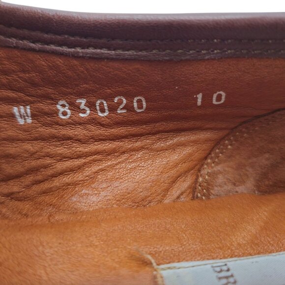 Vintage NEW Bruno Magli Italy Men 10 Brown Leather Dress Shoes Loafers Old Stock main image 7